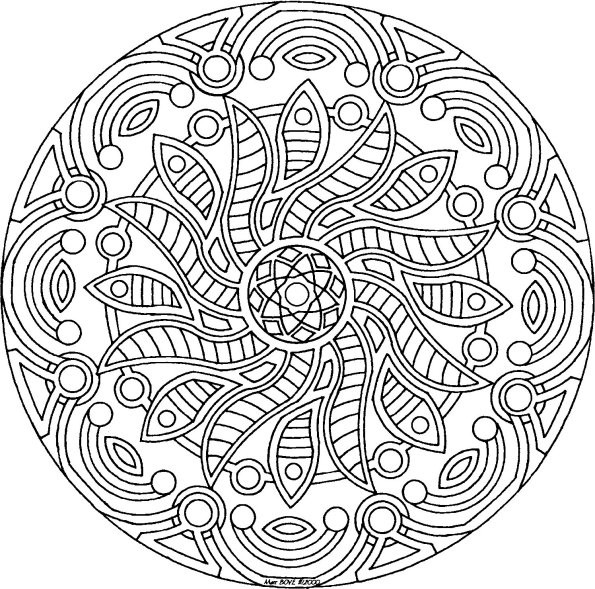 Coloriage Adulte Mandala magique dessin gratuit à imprimer