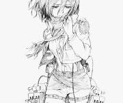 Coloriage et dessins gratuit Mikasa à imprimer