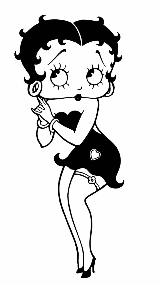 Coloriage Betty Boop gratuit à imprimer liste 20 à 40