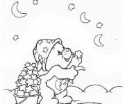 Coloriage et dessins gratuit Calinours collecte les étoiles à imprimer