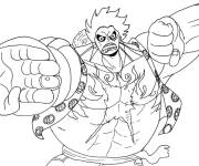 Coloriage One Piece Wanted Luffy dessin gratuit à imprimer