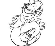 Coloriage et dessins gratuit Hippopotame de Fantasia Disney à imprimer