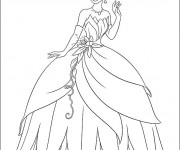 Coloriage et dessins gratuit La belle  princesse Tiana à imprimer