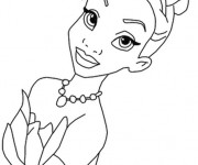 Coloriage et dessins gratuit La visage princesse Tiana à imprimer