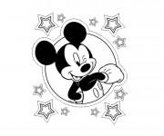 Coloriage Mickey simple