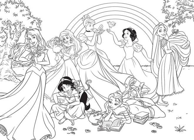 Coloriage Princesse Disney gratuit à imprimer