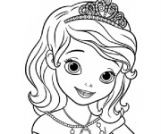 Coloriage Princesse Sofia dessin facile