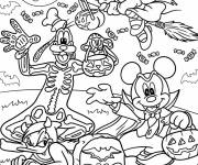 Coloriage Personnages de Disney Halloween