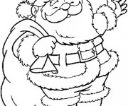 Coloriage et dessins gratuit Père Noel en Ligne à imprimer