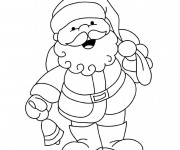 Coloriage et dessins gratuit Père Noël facile à imprimer