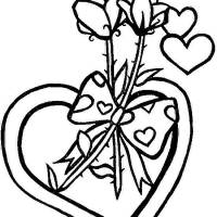 Coloriage et dessins gratuit St-Valentin Amour à imprimer