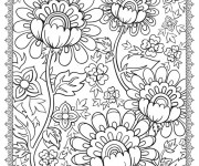 Coloriage et dessins gratuit Adulte Belles Fleurs à imprimer