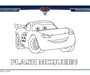 Coloriage et dessins gratuit Cars Flash Mcqueen en Ligne à imprimer