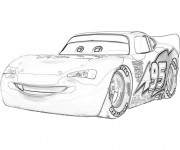 Coloriage et dessins gratuit Cars Flash Mcqueen stylisé à imprimer