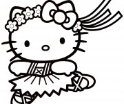 Coloriage et dessins gratuit Hello Kitty vecteur à imprimer