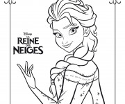 Coloriage Affiche de Elsa La Reine de Neiges
