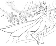 Coloriage et dessins gratuit La Reine des Neiges en toute beauté à imprimer