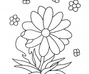 Coloriage et dessins gratuit Des Fleurs Maternelle à imprimer