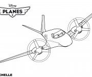 Coloriage et dessins gratuit Planes Rochelle Pixar à imprimer