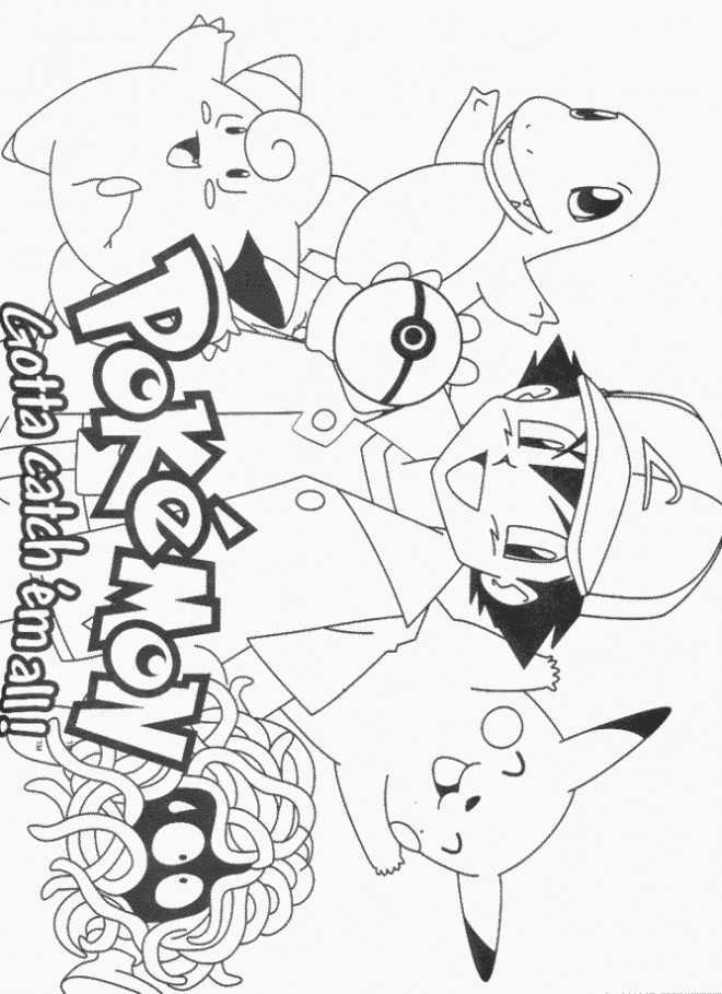 Coloriage Affiche de Série Les Pokémon
