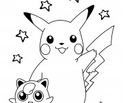 Coloriage Pikachu Kawaii Dessin Gratuit A Imprimer