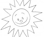 Coloriage et dessins gratuit Soleil maternelle à imprimer