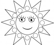Coloriage et dessins gratuit Soleil pour enfant à imprimer