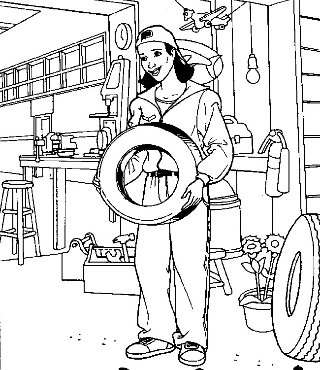 Mechanic Tools Coloring Pages