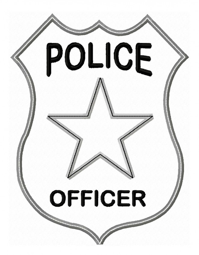 Coloriage Insigne de police dessin gratuit à imprimer