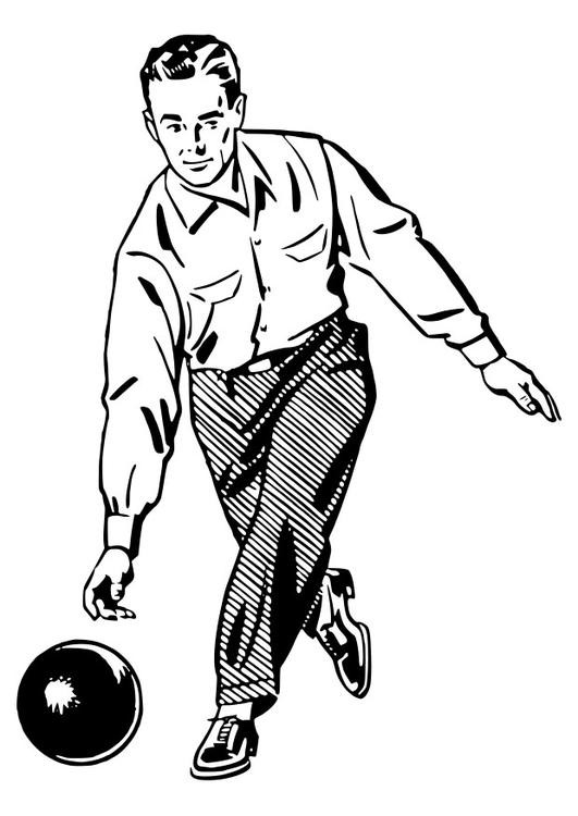 coloriage bowling adulte dessin gratuit à imprimer