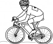 Coloriage et dessins gratuit Cyclisme à découper à imprimer