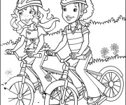 Coloriage et dessins gratuit Cyclisme dans la Campagne à imprimer