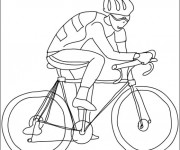 Coloriage et dessins gratuit Cyclisme pour enfant à imprimer