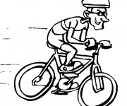 Coloriage et dessins gratuit Cycliste humour à imprimer