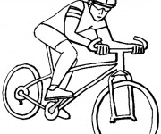 Coloriage et dessins gratuit Cycliste sur vélo à imprimer