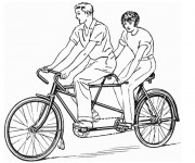 Coloriage et dessins gratuit Vélo Tandem à imprimer