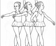Coloriage et dessins gratuit Danseuse Ballet à imprimer