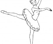 Coloriage et dessins gratuit Danseuse Ballet  couleur à imprimer