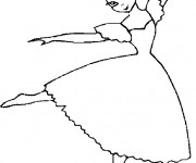 Coloriage et dessins gratuit Danseuse classique à imprimer