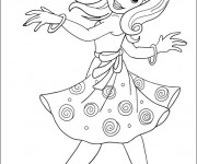 Coloriage et dessins gratuit Une Fille qui danse à imprimer