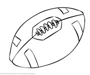 Coloriage et dessins gratuit Ballon Rugby facile à imprimer