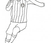 Coloriage Football Messi facile