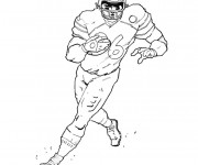 Coloriage et dessins gratuit Joueur de de Football américain à imprimer