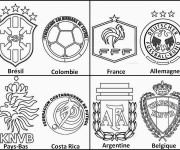Coloriage Logos fédérations de Football