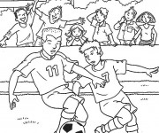 Coloriage et dessins gratuit Match de Football à imprimer