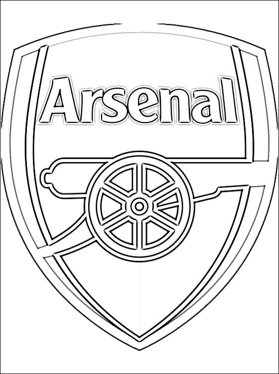 Coloriage Logo d'Arsenal dessin gratuit à imprimer