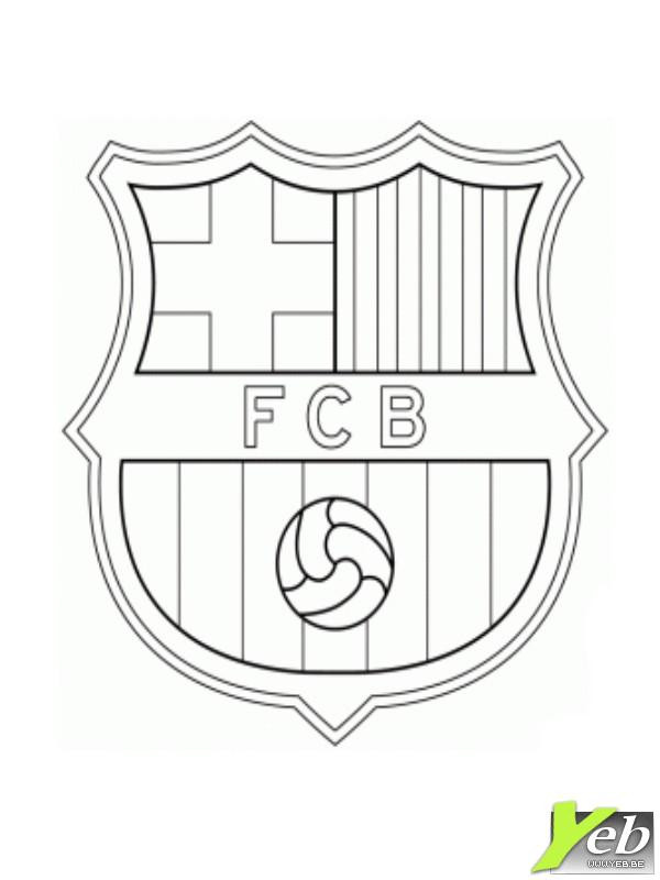 Coloriage Logo de F.C Barcelone dessin gratuit à imprimer