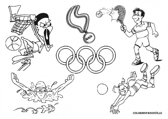 Coloriage Jeux Olympiques pour enfant dessin gratuit à imprimer