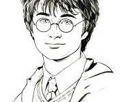 Coloriage Harry Potter portrait