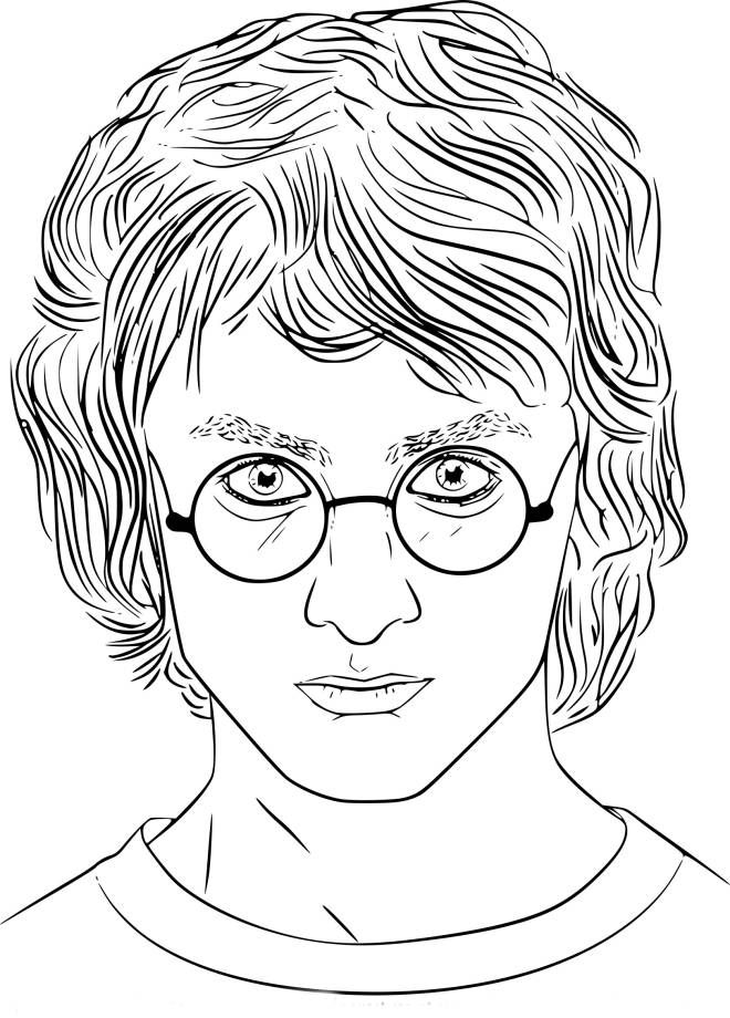 Coloriage Portrait d'Harry Potter
